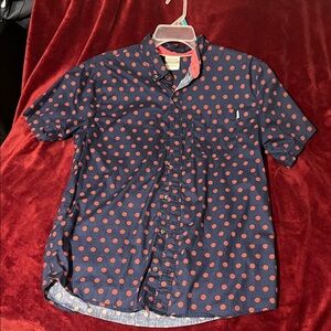 Brooks Brothers Navy and Red Dot Shirt